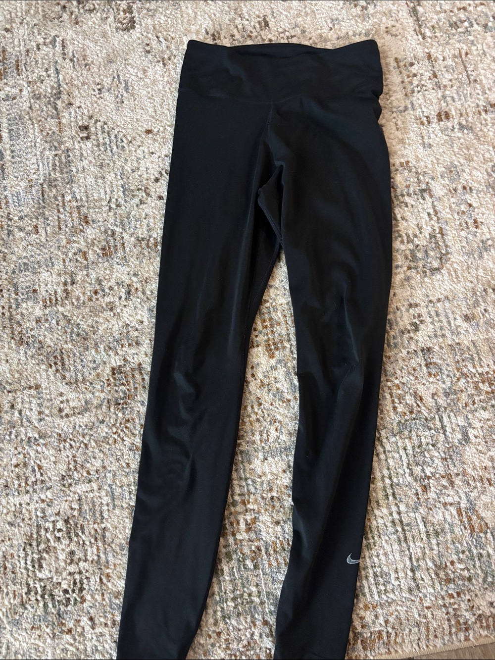 Nike Kids Black Performance Leggings with Small Swoosh